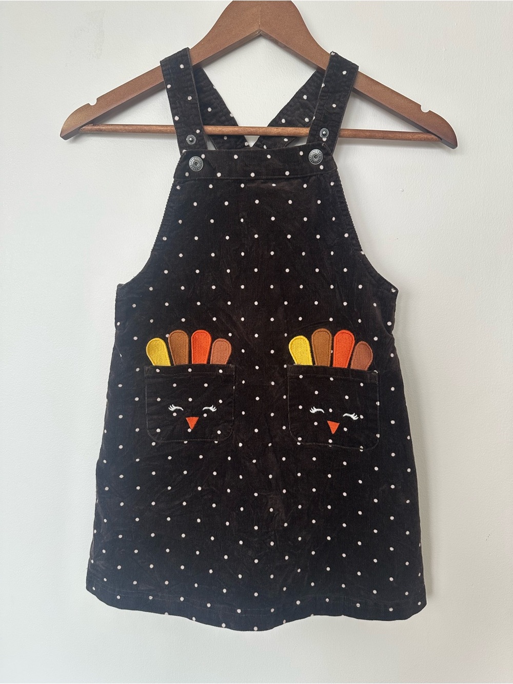 Gymboree Turkey Corduroy Jumper Dress Size 6 🍂🦃